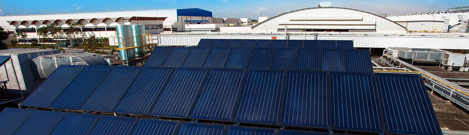 banner aquecedor de água solar para indústria
